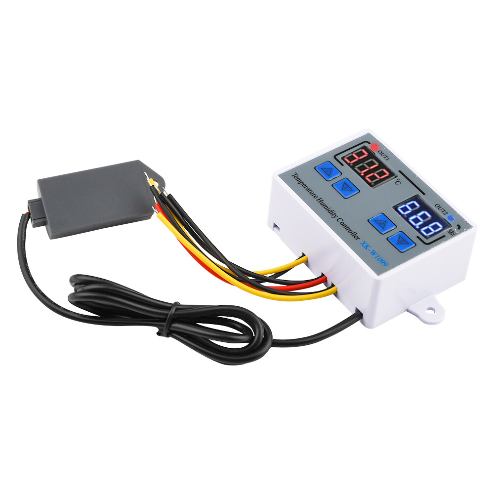 Aideepen W1099 Intelligent Digital Display Temperature And Humidity Controller, Dual-purpose Temperature And Humidity Control
