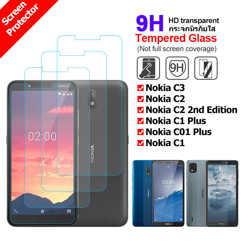 Tempered Glass For Nokia C3 C2 C1 C01 Plus Screen Protectors For Nokia C2  2nd Edition HD Clear Film
