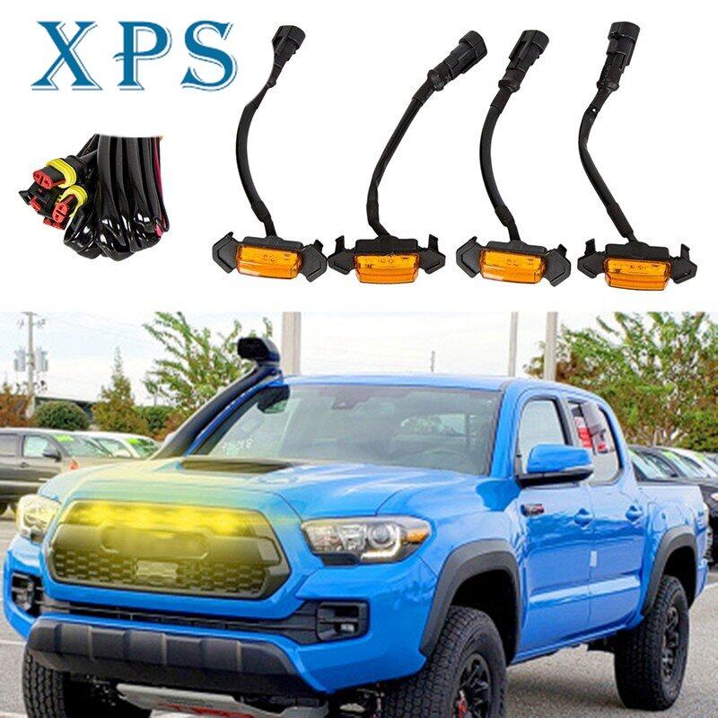 xps Set Of 4 Grille Amber Lights for Toyota Tacoma Trd Grill 2016-2018 ...