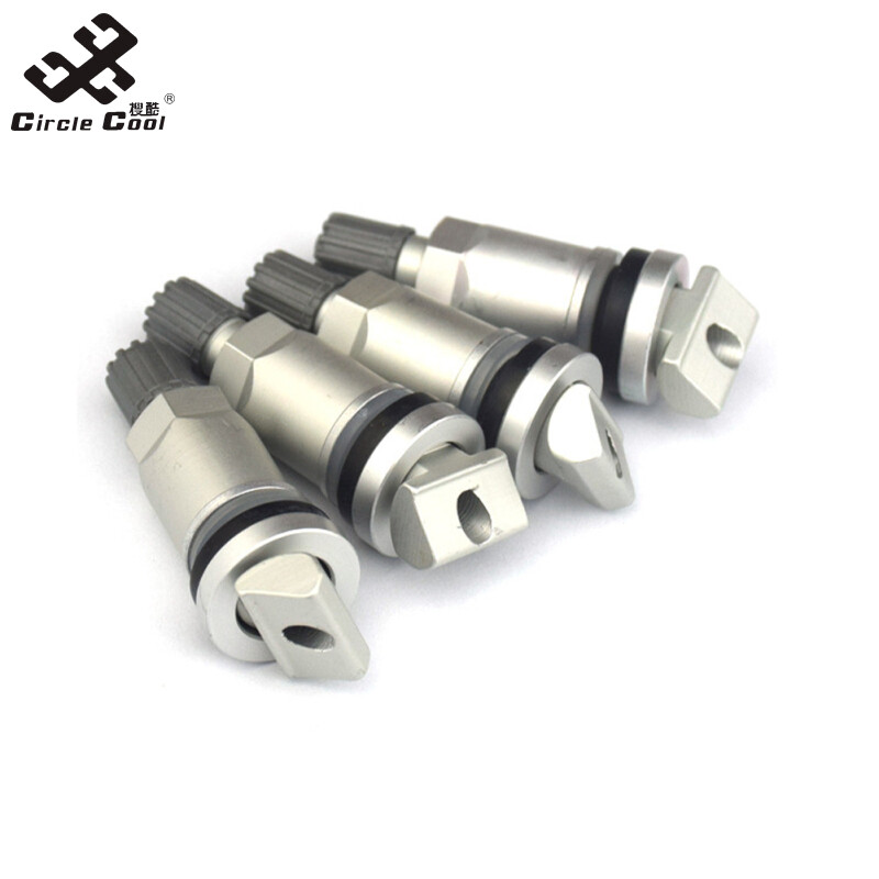 Circle Cool 4pcs Stainless Steel Car Schrader Valve Tire Pressure Monitoring Sensor Tubeless Valve Replacement Parts