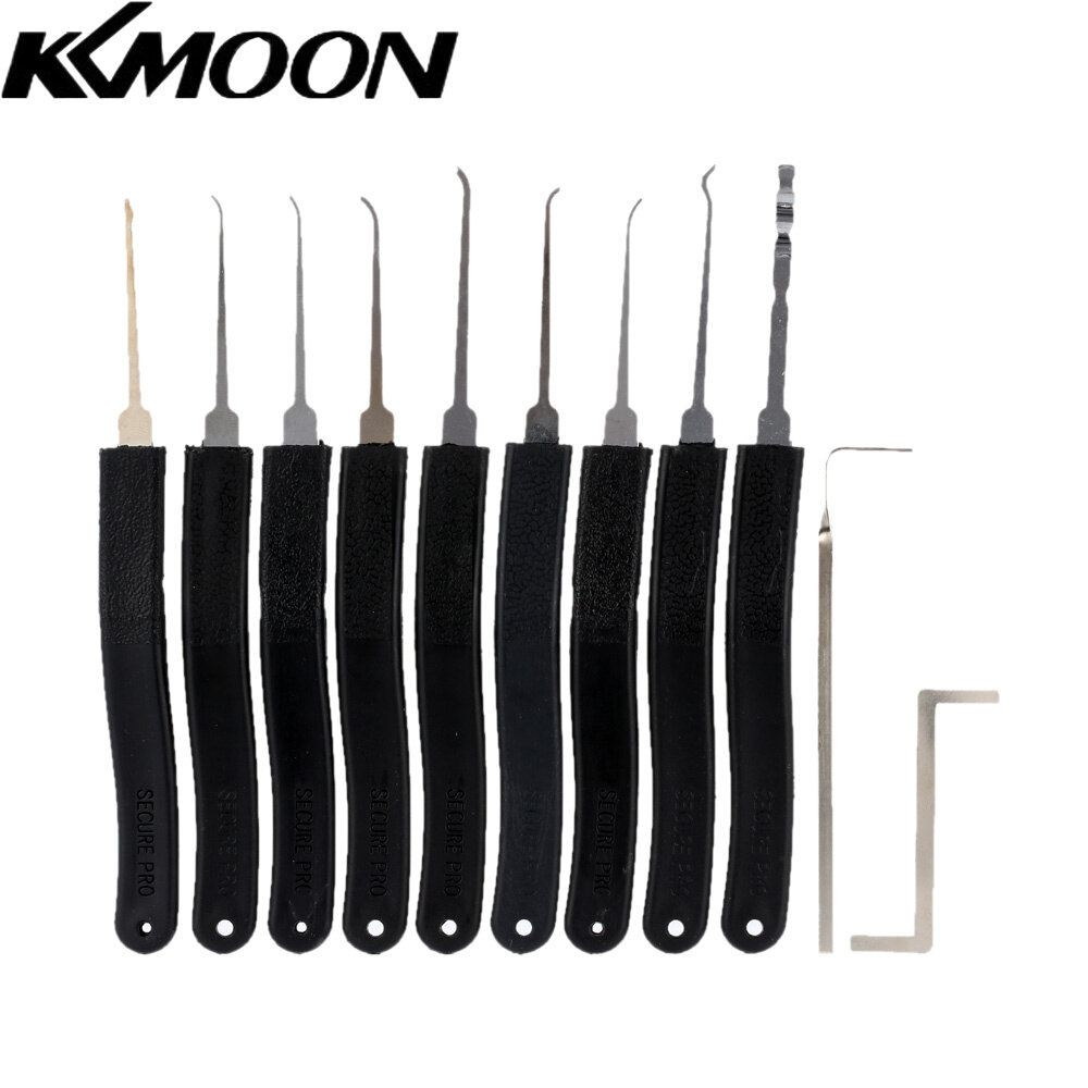 9pcs Door Lock Pick Quick Opener Tools Set Professional Locksmith Tool with 2 Little Wrenches