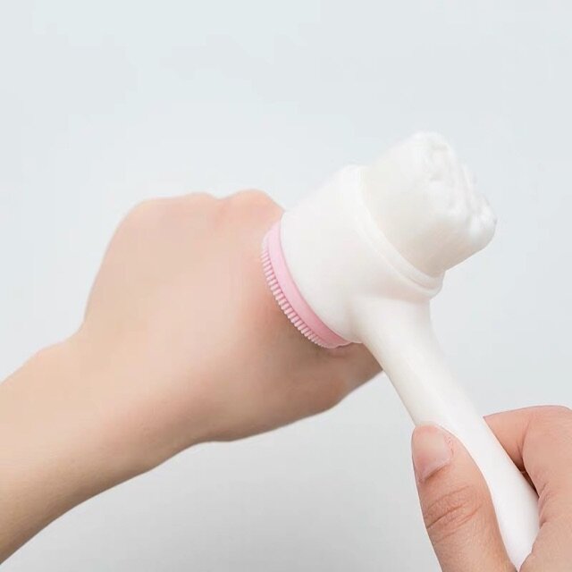 Máy Rửa Mặt Làm Sạch Sâu Hai Đầu Tiện Lợi Cọ Rửa Mặt