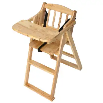 folding wooden highchair