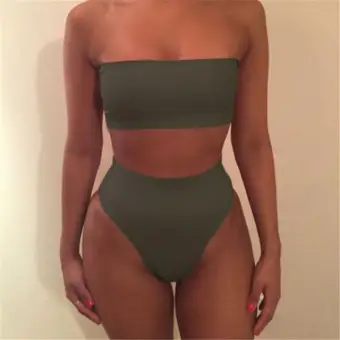 plus strapless swimsuit