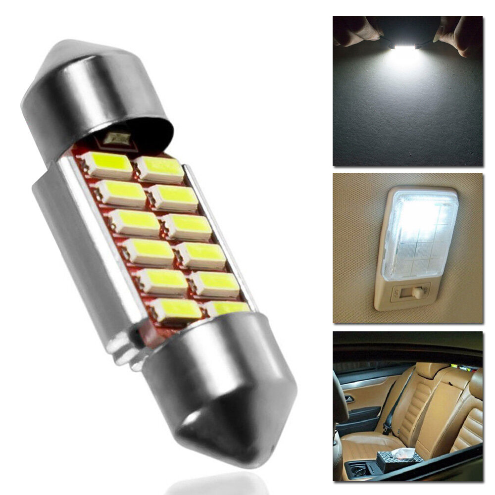 Bluespot dc 12v car doom light blub 2w 180lm white super bright 31mm canbus error free festoon led bulb