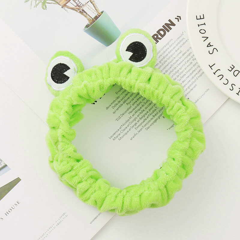 Face wash frog headband ins cute cartoon hair accessories