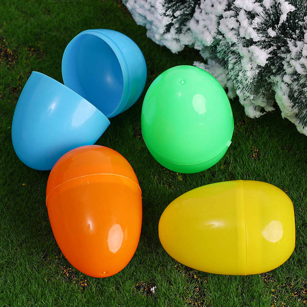 20/10Pcs Fillable Easter Egg Plastic Colorful Eggs Creative Easter Gift Box Children's Toys Wedding Birthday Party Decoration
