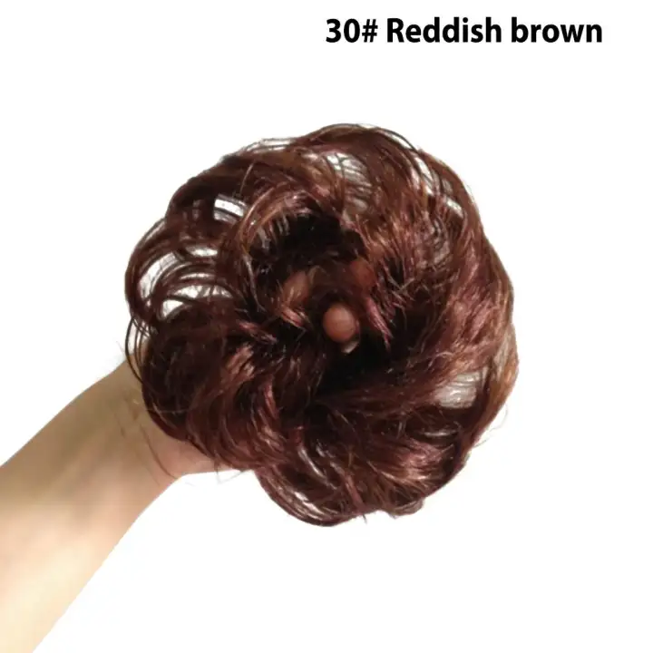 Star Mall Kids Girls Hair Bun Extensions Wavy Curly Messy Donut