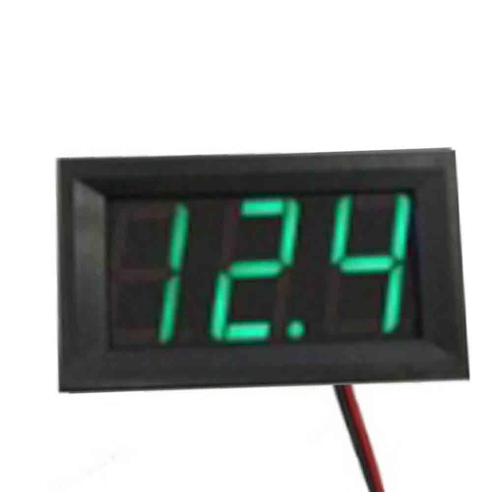 Digital Voltmeter DC 4.5V to 30V Digital Voltmeter Voltage Panel Meter Red/Blue/Green For 6V 12V Electromobile Motorcycle Car