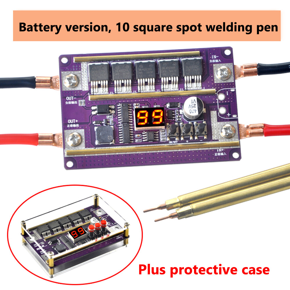 Original Aideepen 12V Mini Automatic Spot Welding DIY Full Set for 18650 Lithium Battery Spot Welder Machine Controller Board