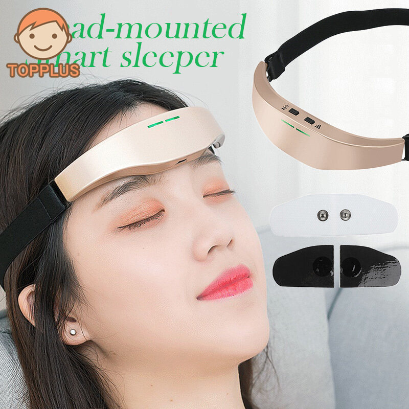 ไฟฟ้า Sleep Aid เครื่องนวดศีรษะ Monitor ไมเกรนบรรเทานอนไม่หลับ Therapy คลายความเครียดช่วย Sleeping อุปกรณ์ Hypnotic อุปกรณ์