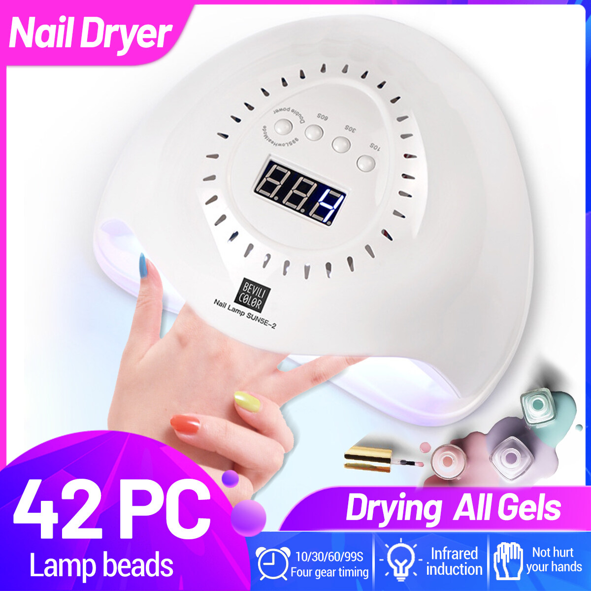 42 LED UV Lamp bead Smart Sensor Nail Lamp Dryer Gel Polish Curing Machine- US PLUG | Lazada PH