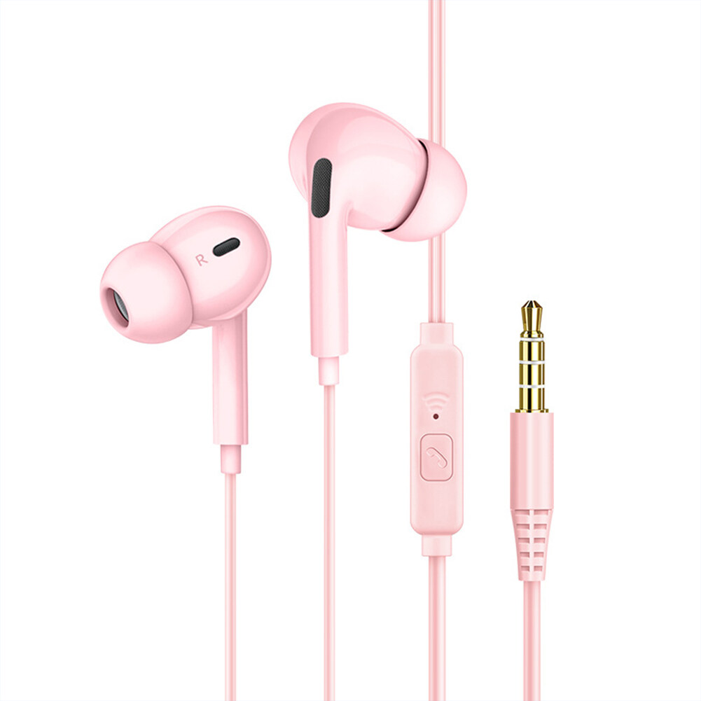 Tai Nghe Có Dây, Tai Nghe Nhét Tai Âm Trầm Có Mic, Âm Nhạc Earbuds Tai Nghe Chơi Game Âm Thanh Nổi 3.5Mm Quà Tặng Màu Macaron Năng Động