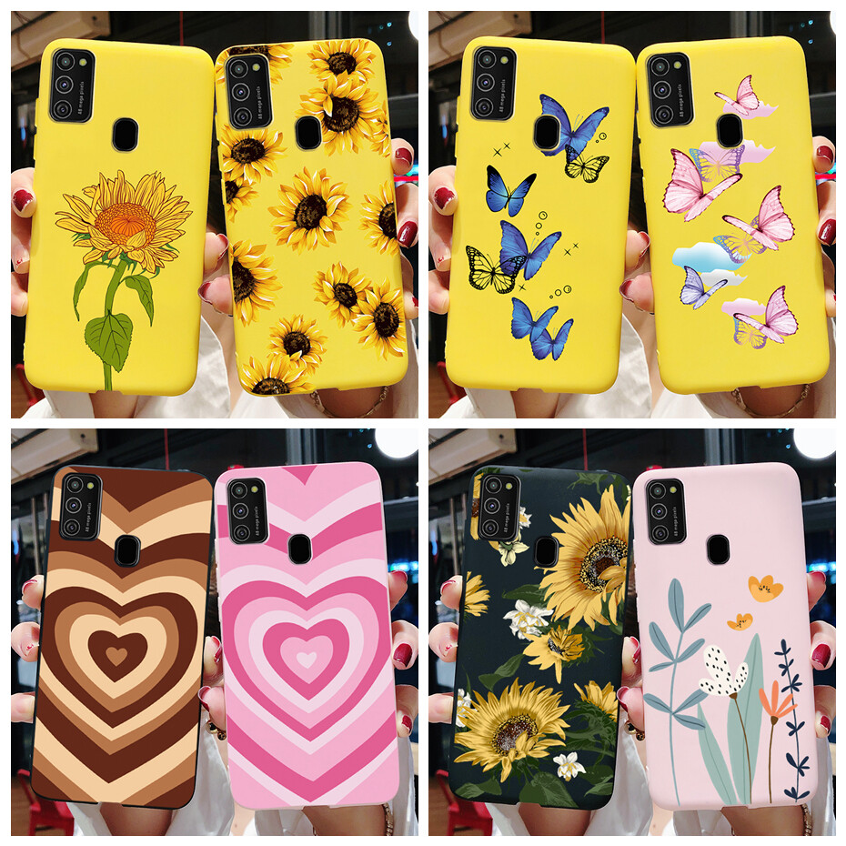 Sunflower Painted Case For Samsung Galaxy M31S M21S M31 M21 M12 M11 M01 M30S Case Soft Slim Cover Phone Casing