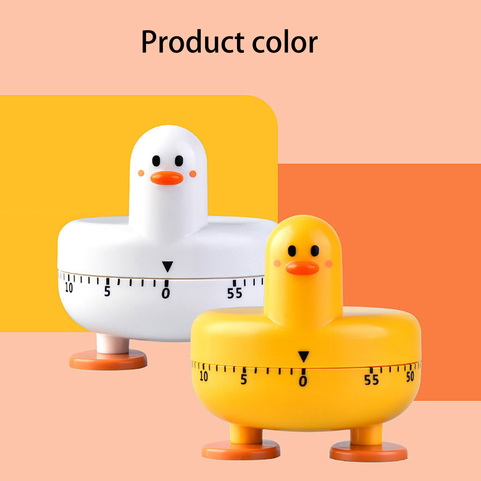 Farfi Good Kitchen Timer Eye-catching Adorable Appearance Practical Manual Cute Cartoon Duck Countdown Timer for Baking