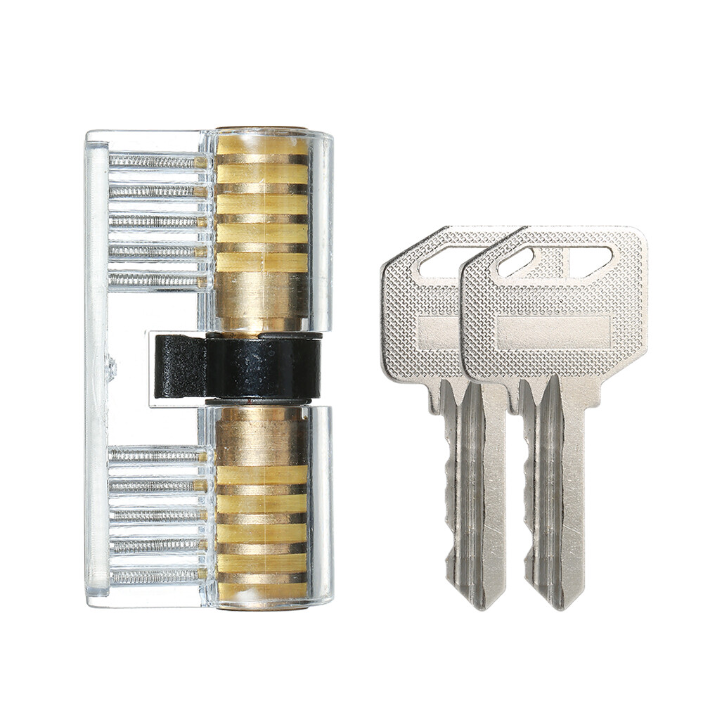 8 PCS Visible Practice Lock Set Transparent Padlock Tubular Lock Picking Training Locksmith Tools Lockpicking Set for Beginners Professionals Kids