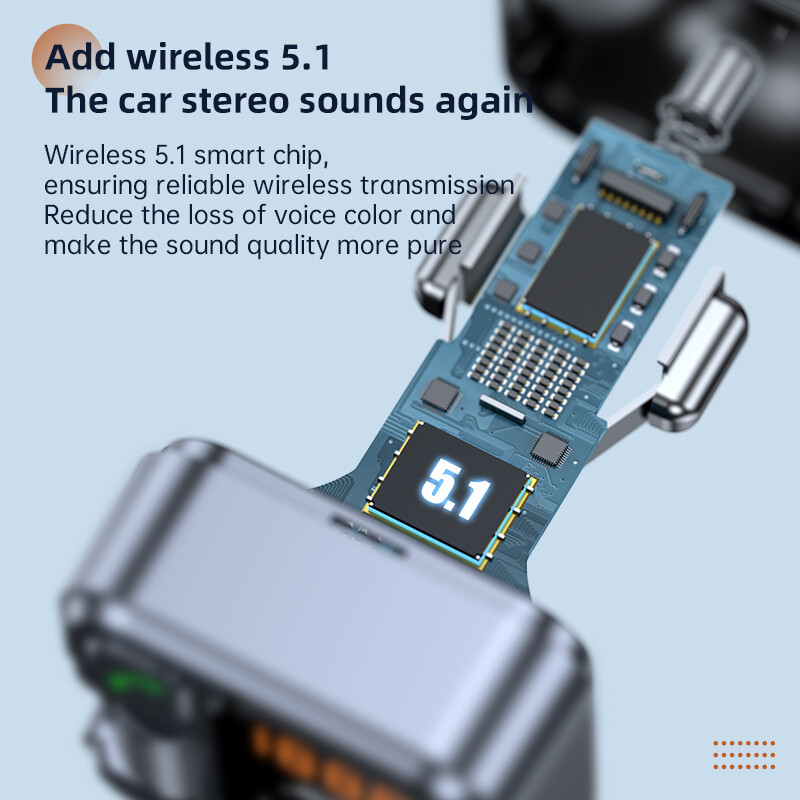 Bluetooth Không Dây 5.1 Máy Nghe Nhạc MP3 Sạc Sạc Điện Dùng Trên Xe Hơi USB + PD30W Siêu Nhanh