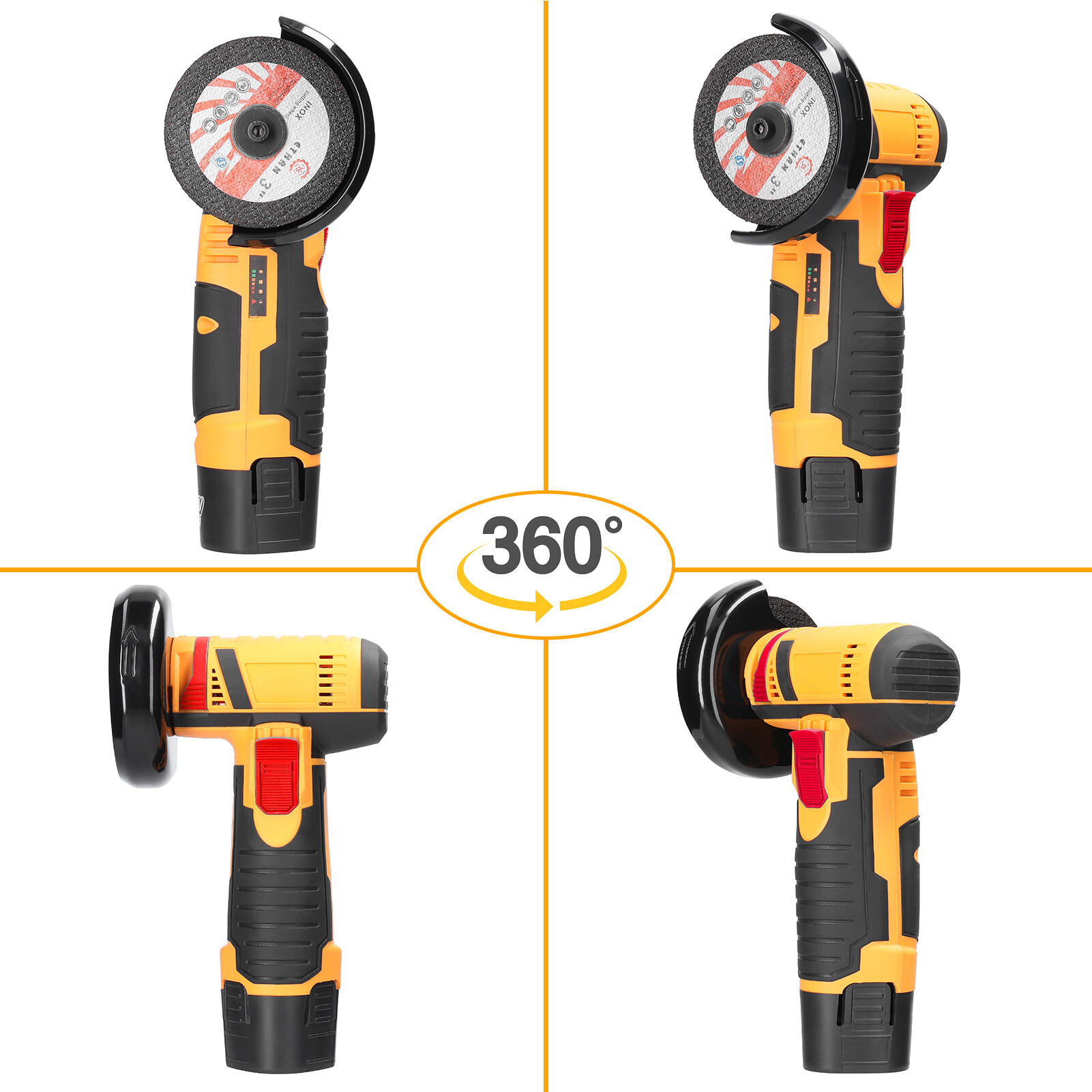 SMART SENSOR 19500rpm Electric Grinding Tool Multifunctional Mini Grinder Handheld Cutter for Cutting Polishing Ceramic Tile Wood Stone Steel With Brush