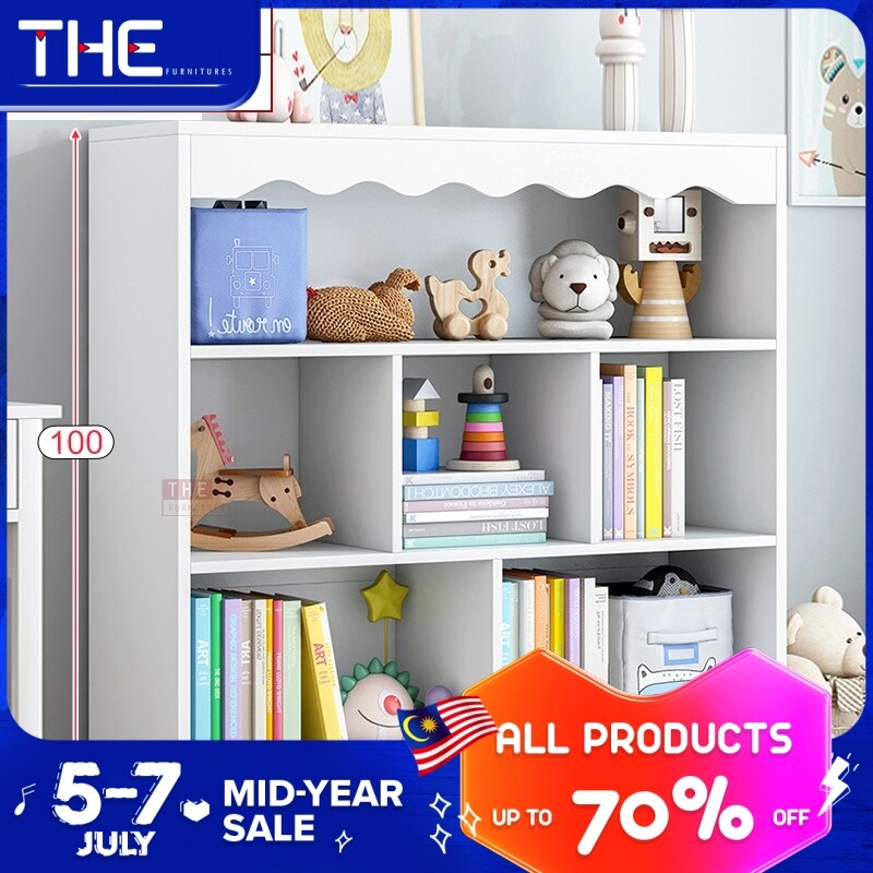 The Kids Landing Bookshelf Colourful Cute Bookcase Shelf Storage Cabinet Mdf L90 X W24 X H100cm Rak Buku Kanak Kanak Berwarna Warni Rak Penyimpanan L90 X W24 X H100cm Lazada