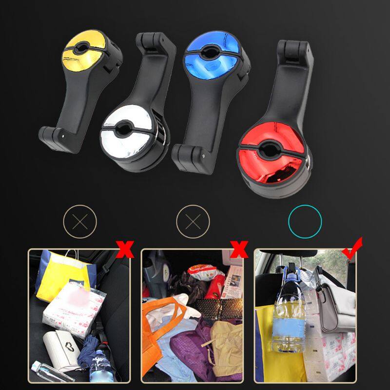 Multi-Function Car Back Seat Hanging Hook Car Storage Hook Mobile Phone Rear Seat Phone Bracket Holder Stand
