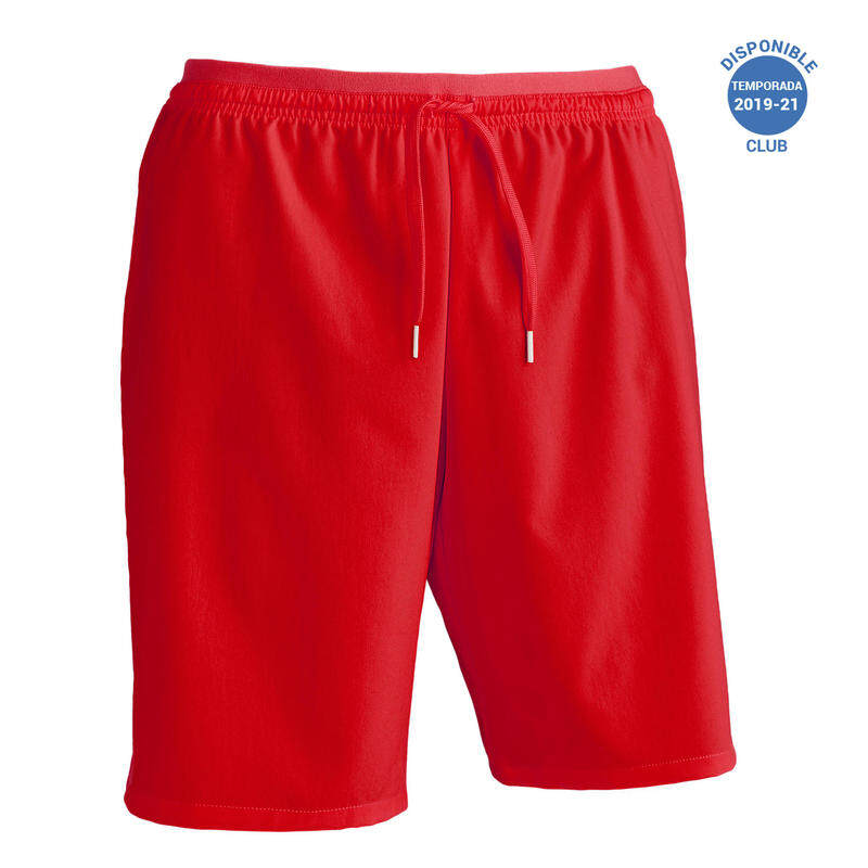 กางเกงฟุตบอลขาสั้นสำหรับผู้ใหญ่รุ่น F500 (สีแดง)รองเท้าและเสื้อผ้าสำหรับผู้ชาย