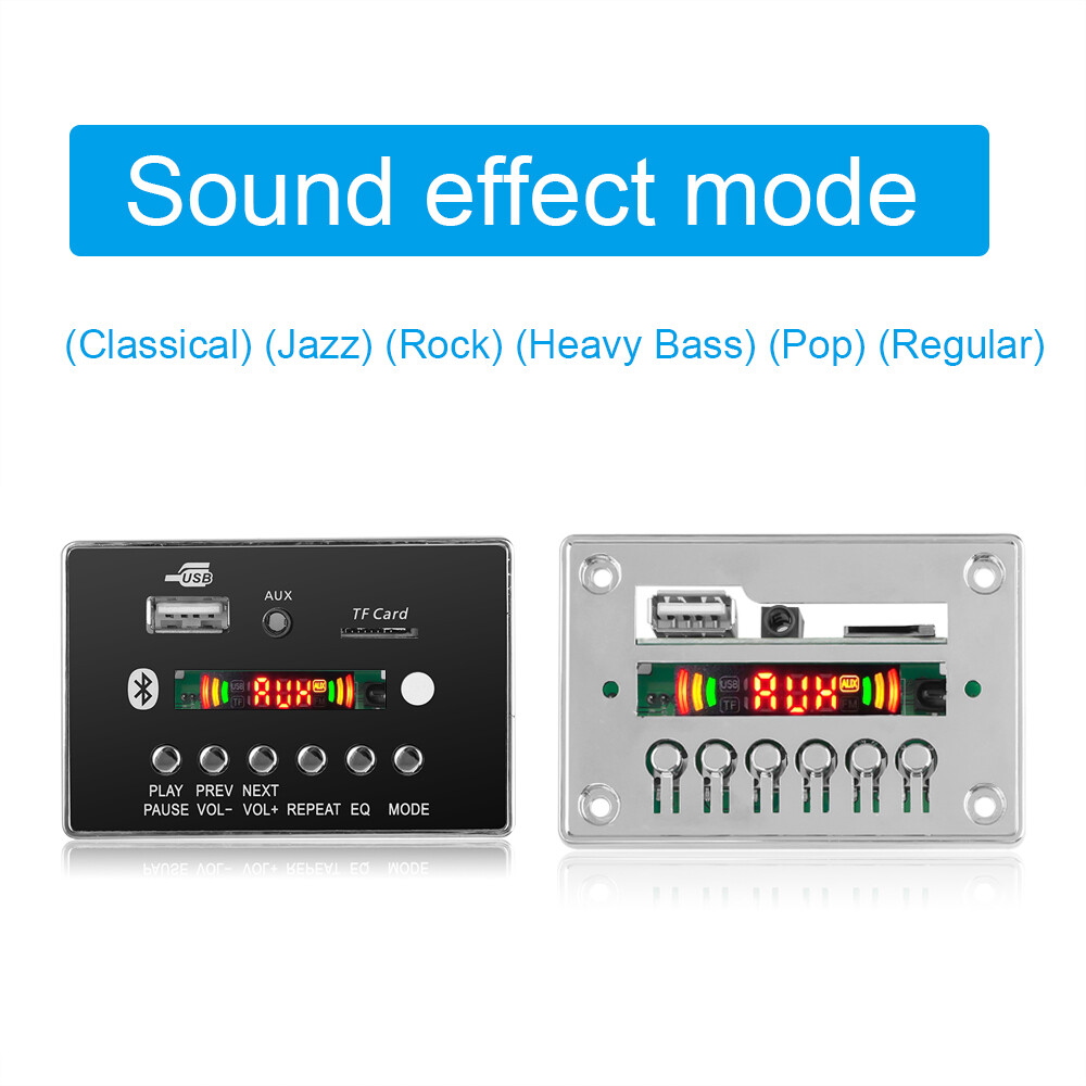 Mô-đun Giải Mã MP3 Bluetooth 5.0 Mô Đun Bảng Mạch Từ Xa USB FM 5V 12V Cho Xe Hơi Máy Phát MP3 USB WMA WAV Khe Cắm Thẻ TF