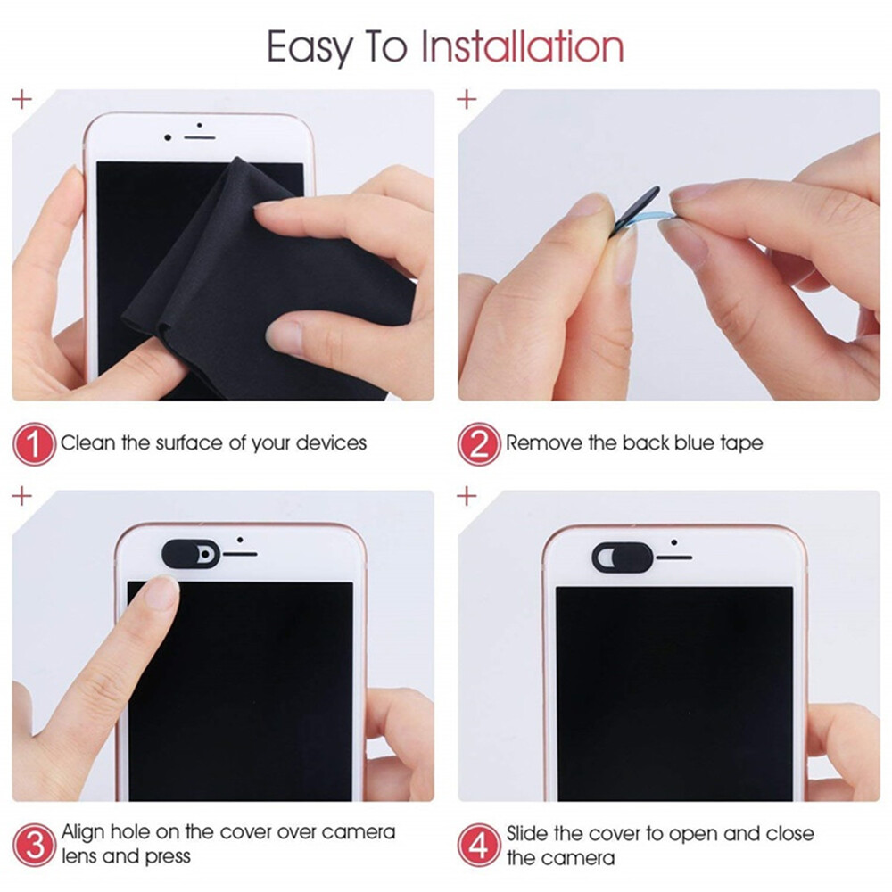 Kebidumei 3 Cái Nắp Đậy WebCam Nắp Trượt Nam Châm Màn Trập Nắp Đậy Máy Ảnh Web Thông Dụng Cho Web Máy Tính Xách Tay Máy Tính Bảng Ống Kính Miếng Dán Riêng Tư