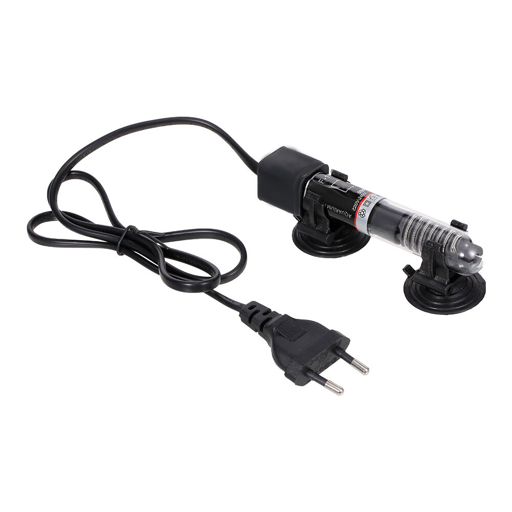 50W Mini Aquarium Heater Submersible Auto Thermostat Heater Fish Tank Water Heater Quartz Tube with Suction Cups