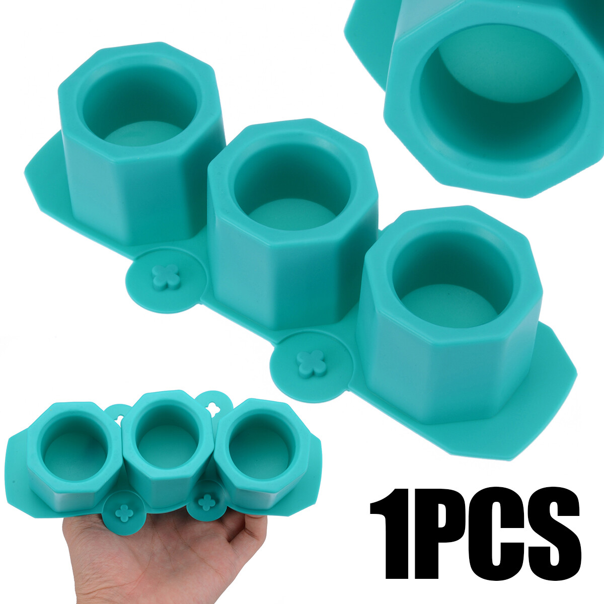 BOKALI 1PCS New Cement Flower Silicone Mold Ceramic Clay Craft Casting Concrete Cup Mold (Random color）