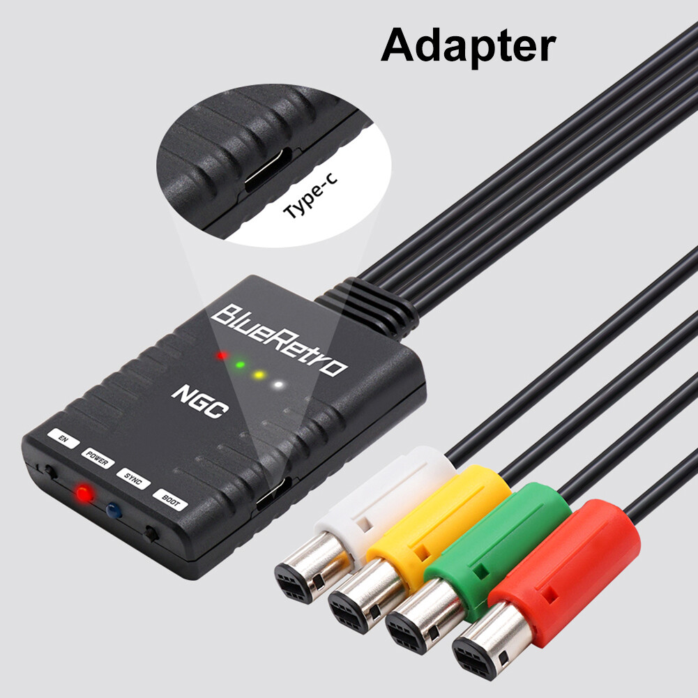 Multiplayer Controller Adapter Multi-function Wireless Bluetooth-Compatible Adapter Zero Latency for Gamecube Console