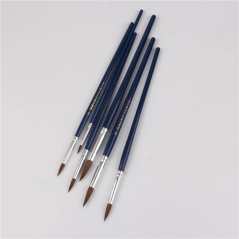 Weasel hair paint brush sharp round peak water color acrylic painting brush pen 6 pcs/suit Supplies Professional Art Supplies