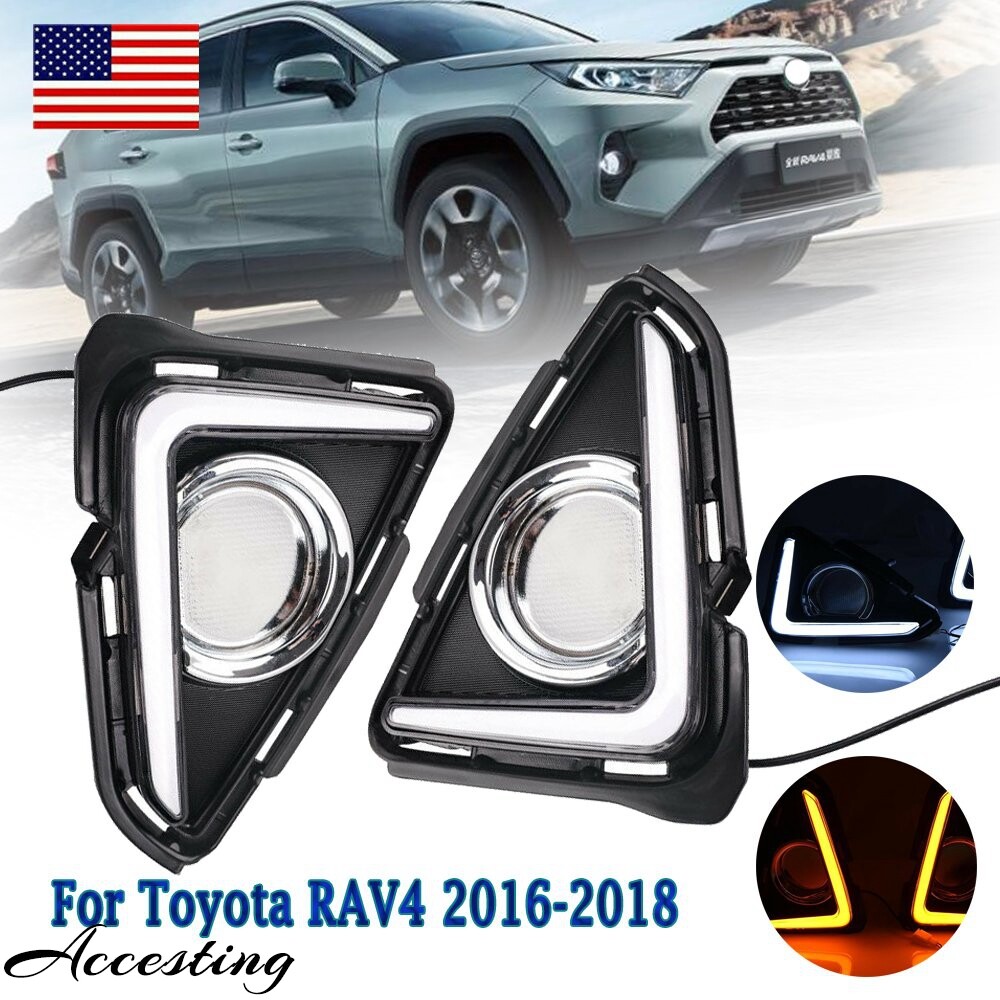 Đèn LED Chạy Ban Ngày Đèn Sương Mù DRL Cho Toyota RAV4 2016