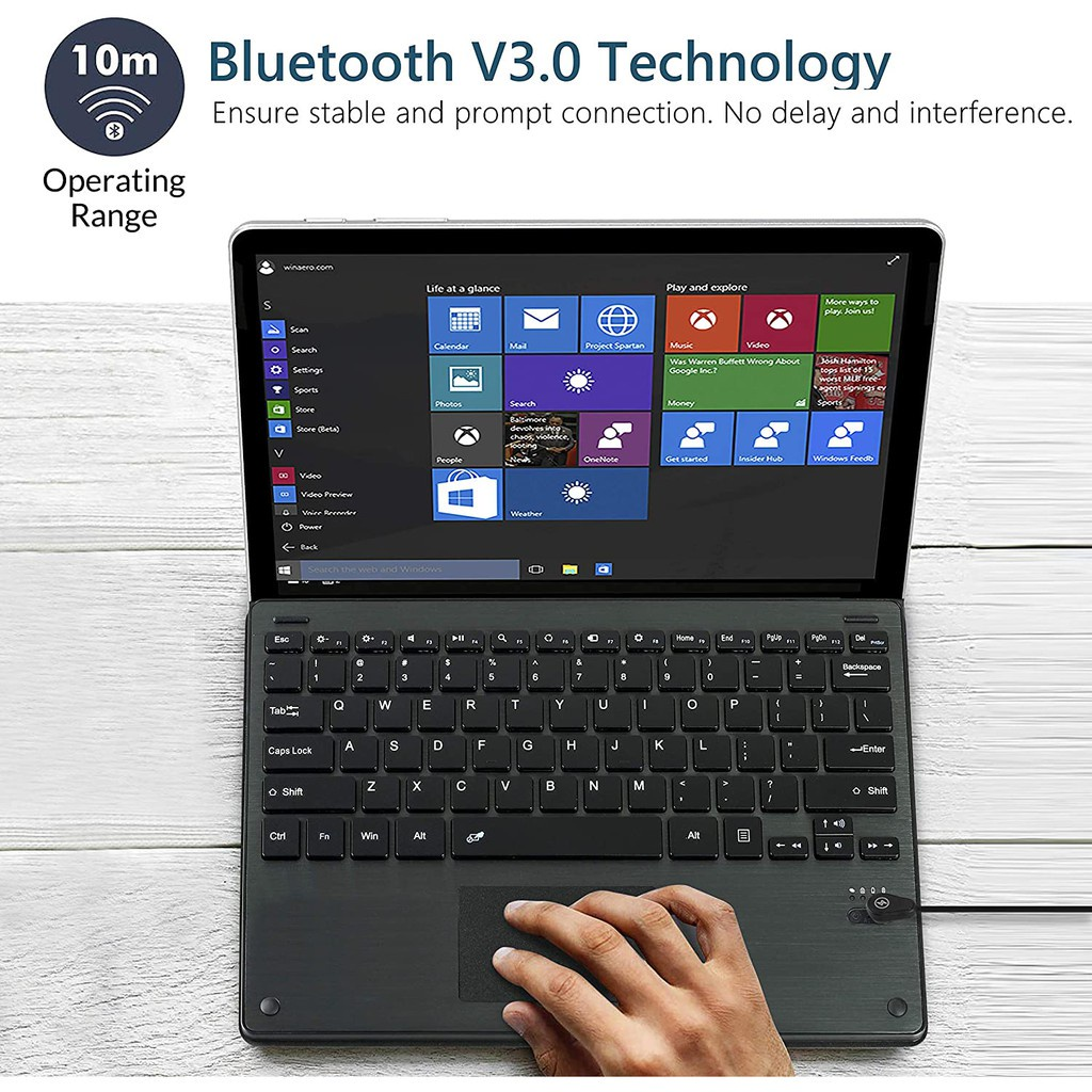 [Hexna] Microsoft Surface Bluetooth Wireless Keyboard for Microsoft Surface Go 1 Go 2 Pro 7 Pro 6 Pro 5 Pro 4 Pro 3 Cover Ultra-