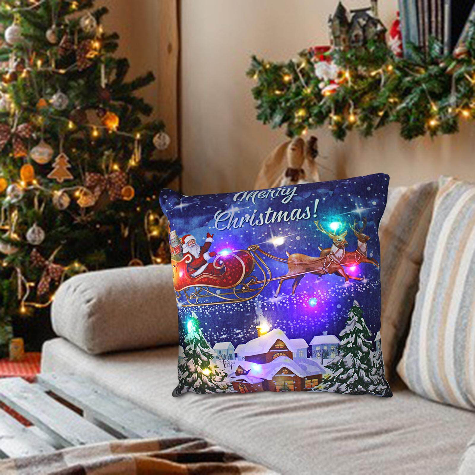 Christmas Pillowcase Led Lighted Christmas Pillows Fityle