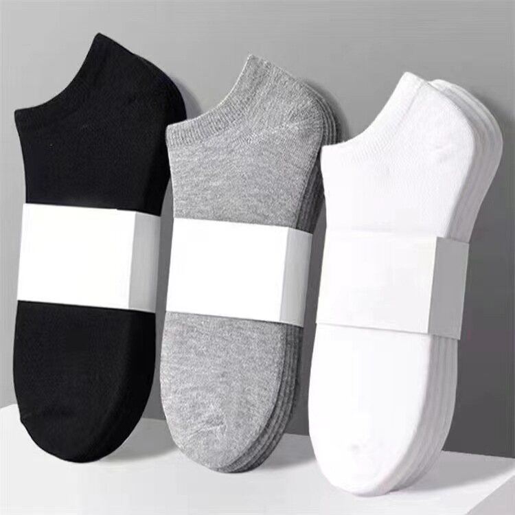 1 cặp bông Nam Nữ Vớ qua mắt cá chân thể thao trơn đơn giản sọc vớ thoải mái