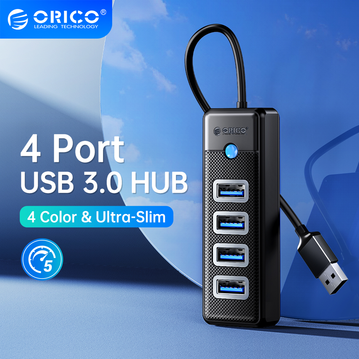 ORICO Bộ Chia Cổng USB Bộ Chuyển Đổi Nhiều 4 Cổng 3.0 Bộ Chia Nhiều Cổng USB Nguồn Micro USB Mở Rộng OTG Tốc Độ Cao Cho Máy Tính PC Phụ Kiện Máy Tính Bộ Chia Usb Adaptador Bộ Chia Usb Có Nguồn Điện