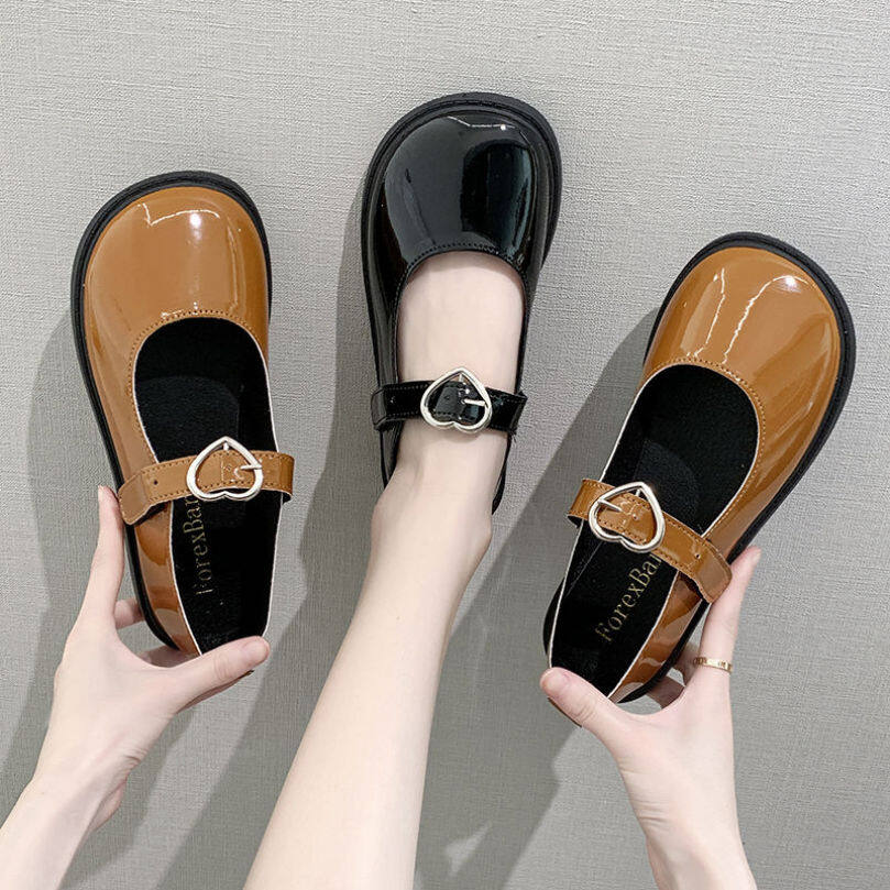 Vintage Mary Janes Giày Nữ Giày Nữ Giày Đi Học Giày Búp Bê Cho Nữ Giày Đế Bằng Ba Lê Cho Nữ Giảm Giá 122122 giá rẻ