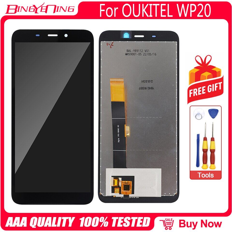 New original for oukitel wp17 wp19 lcd display touch screen digitizer assembly for oukitel wp20 phone