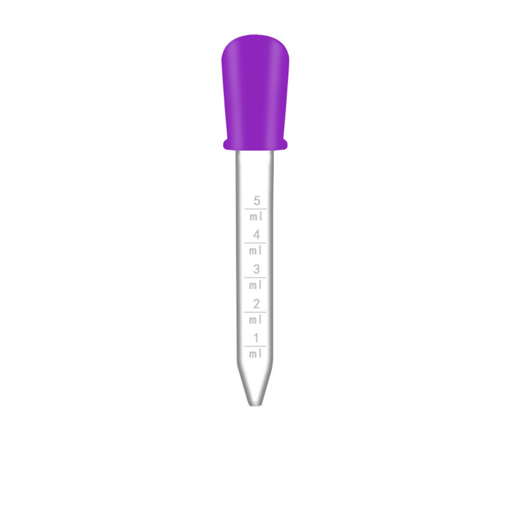 5ML Silicone Plastic Pipette Dropper Feeding Medicine Liquid Eye Ear Pipette Dropper School Lab Experiment Supplies