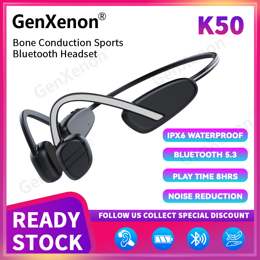 GenXenon K50 Bone Conduction Headset Bluetooth 5.3 Open Ear IPX6