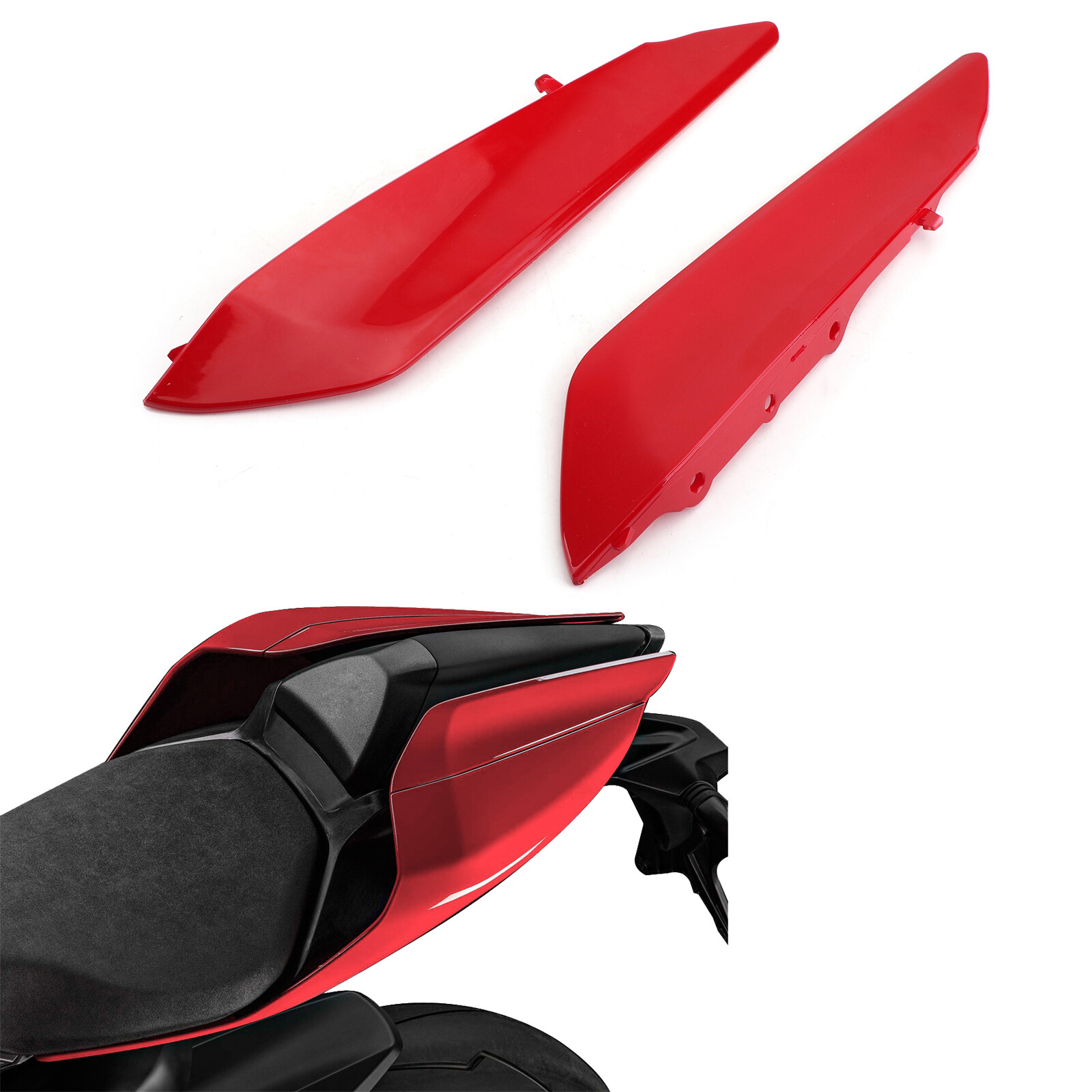 Areyourshop Rear Tail Side Seat Panel Trim Fairing Cowl Cover For Ducati 959 1299 Panigale 2015-2024 Red