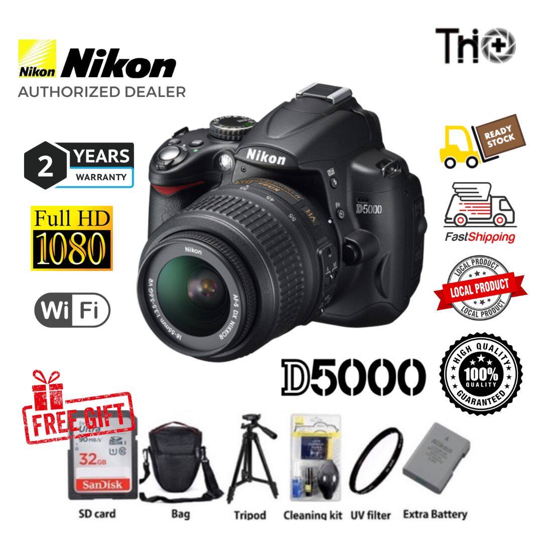 Nikon D5000 kit 18-55mm VR original FLIP SCREENS with Free Extra