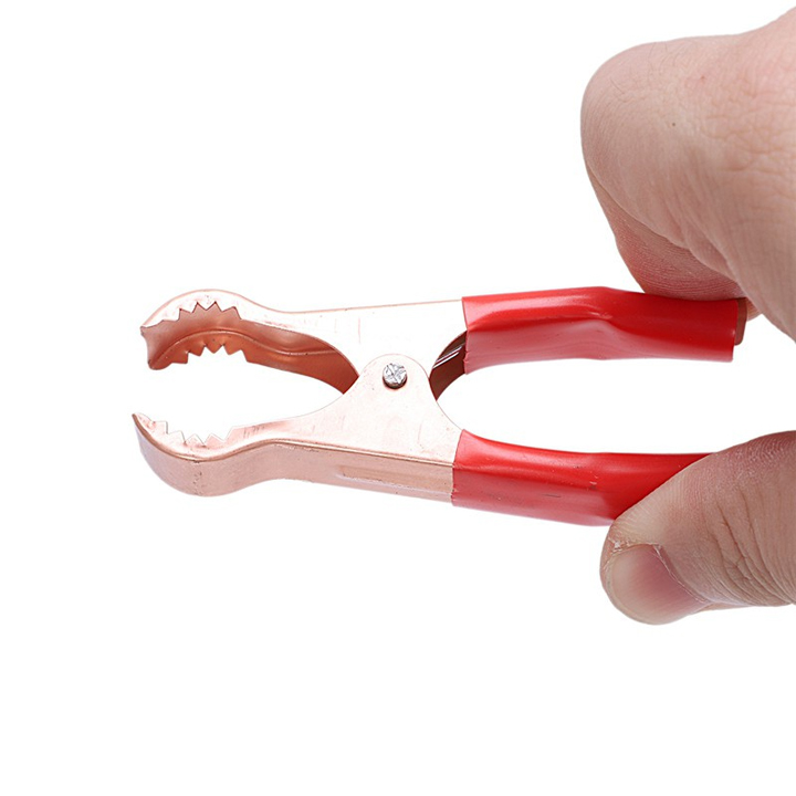 Kẹp Cá Sấu, Ắc Quy 10.5x6 cm (1 Cặp Đỏ Đen)