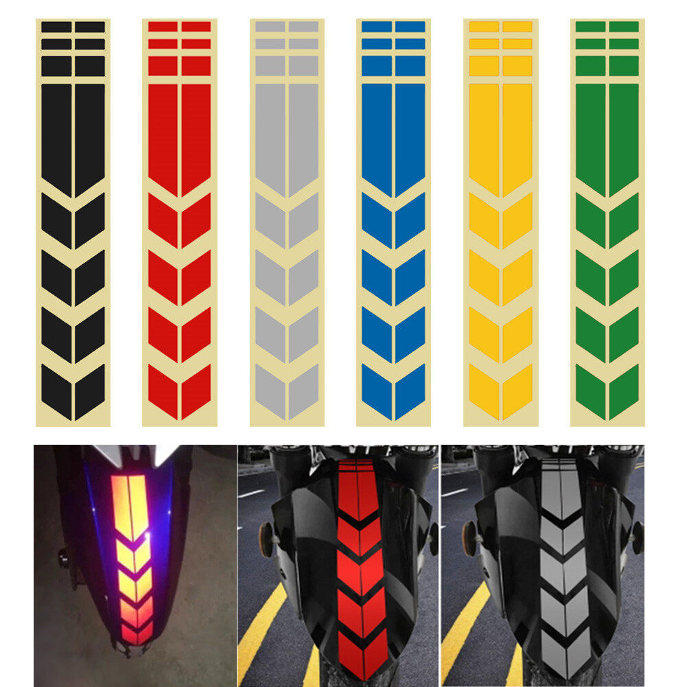 JaneDream Reflective Motorcycle Wheel Decal Sticker Mudguard Protector Decals Decor