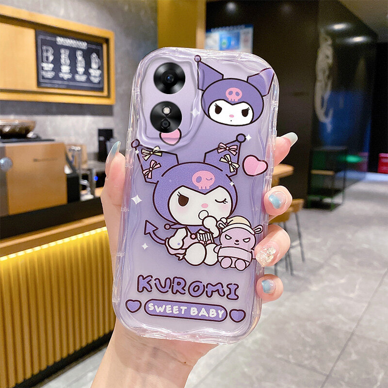 OPPO A17k Case For OPPO A17 / OPPO A17K【New soft case cartoon New Year Style camera protection phone case cover 】
