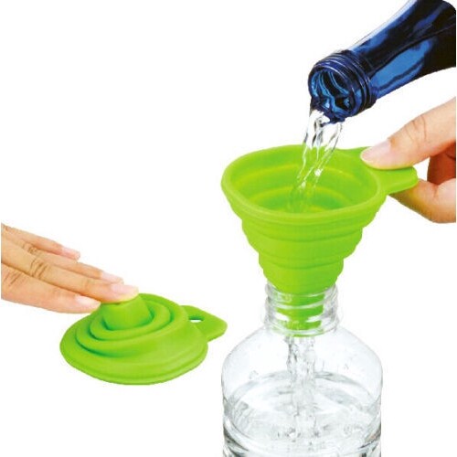 YESPERY Dụng Cụ Gel Silicon Gập Lại Được Xếp Lại Được Phễu Ống Phễu Tiện Ích Nhà Bếp