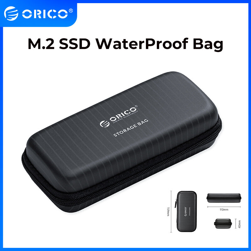 ORICO M.2 Hard Disk Case Protection Bag for External M.2 Case/M.2 SSD /USB Cable /U Disk Large Capacity Colorful Storage Bags