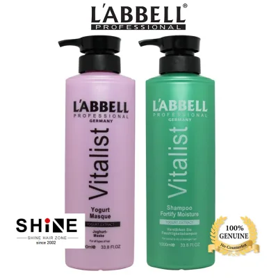 Labbell Moisture Shampoo Yogurt Hair Mask 1000ml normal dry hair rambut kering cabang