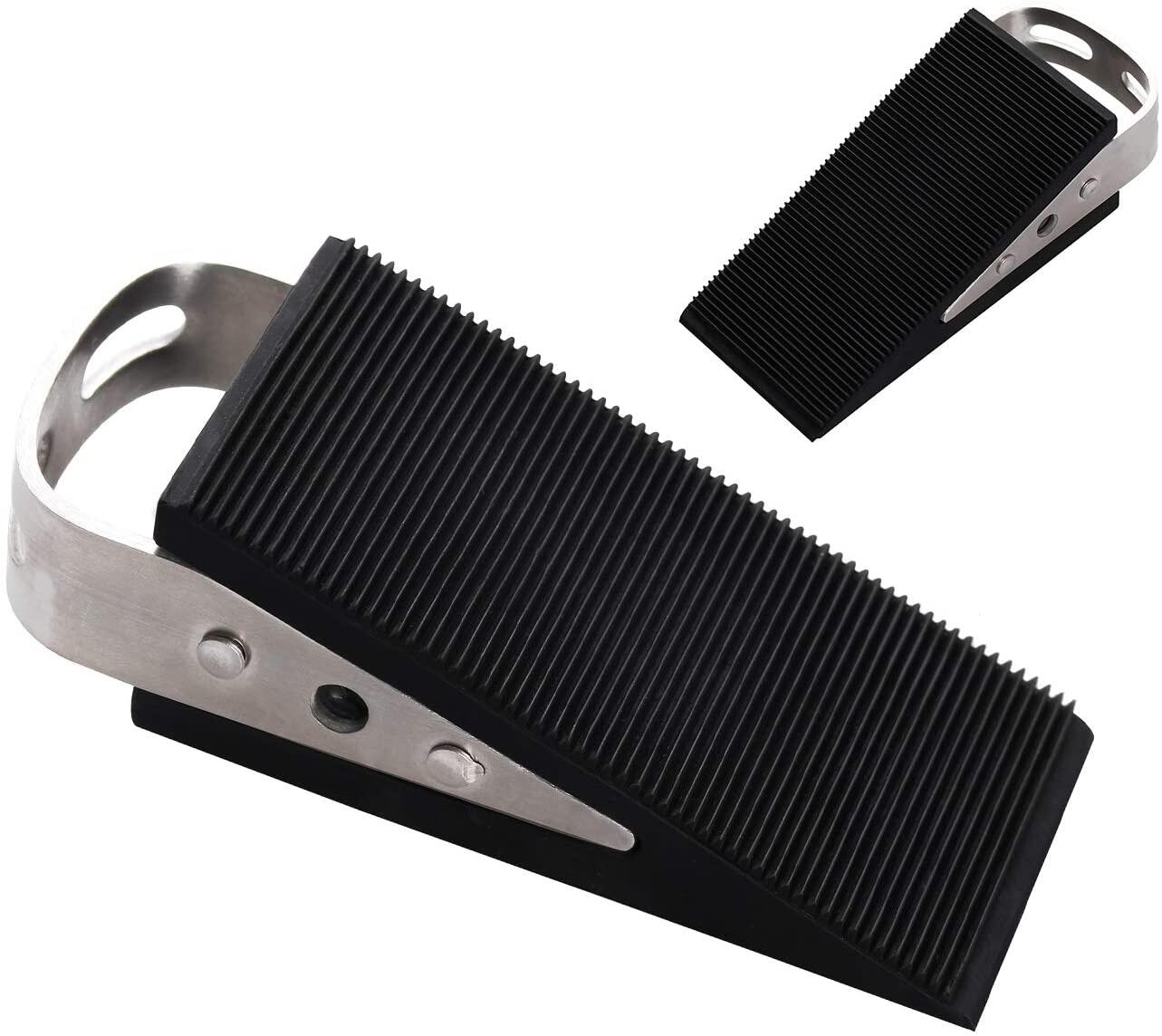 Metal Door Stopper Metal Heavy Duty Non-Slip Door Wedges Sturdy Durable Home Office Door Stop Doorstop Bumper Buffer Sturdy Door Stop Wedge Metal Door Stopper GUFUZI