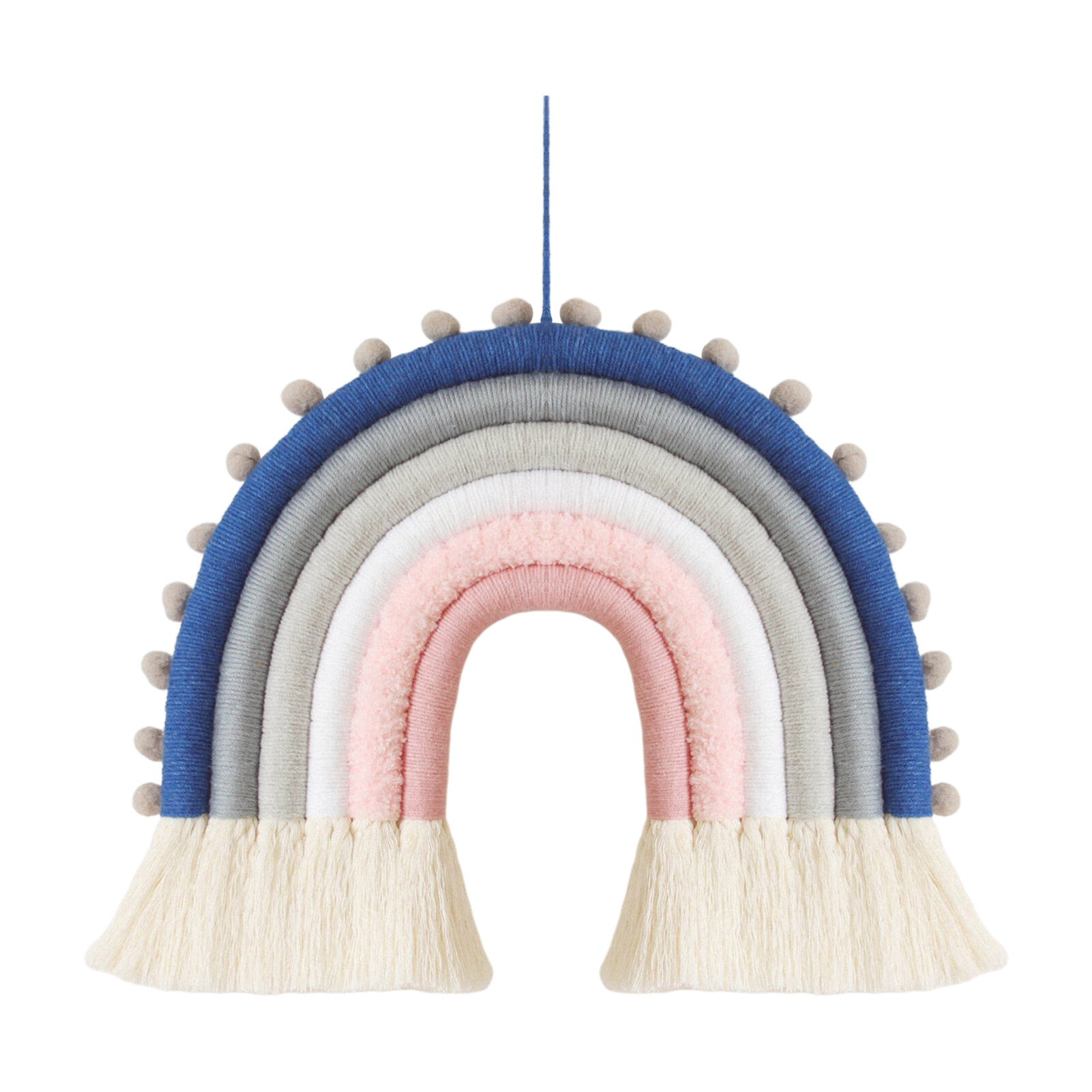 JAREDQ Nice-looking Tapestry Pendant Fine Workmanship Cotton Rope Compact Delicate Rainbow Hanging Tapestry for Home Hanging Pendant Nice-looking
